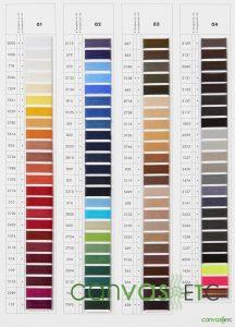 Bonded nylon thread chart