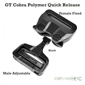 plastic cobra buckle black