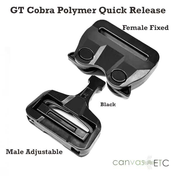 plastic cobra buckle black