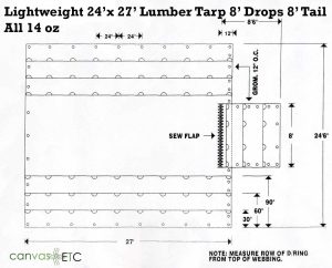 24x27 14 oz vinyl lumber tarp CanvasETC