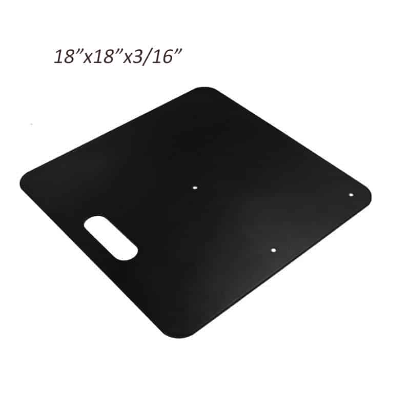 18x18 Black Powder Coated Steel Base Pipe and Drape