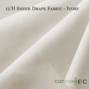 12'H Sheer Drape Fabric Ivory