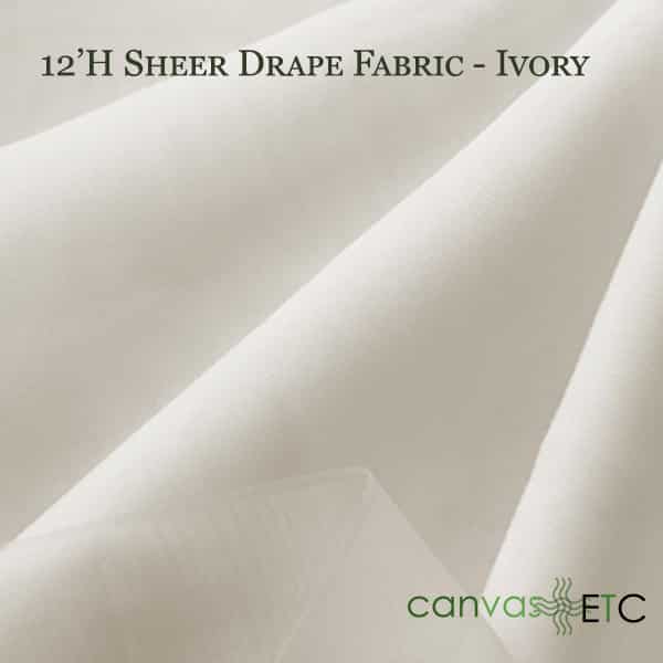 12'H Sheer Drape Fabric Ivory