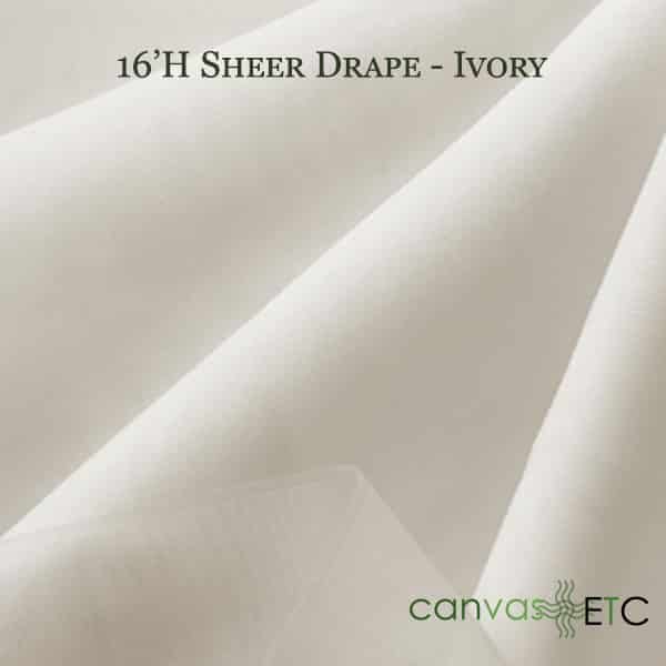 16'H Sheer Drape Ivory