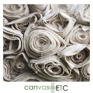 Rolls of Textiles at Canvas ETC.