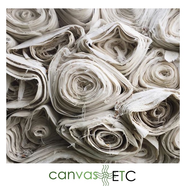 Rolls of Textiles at Canvas ETC.