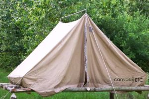 Raised Tent with Sunforger Army Duck