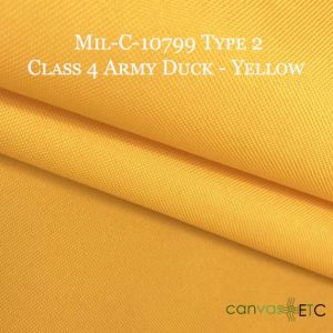 MIL-C-10799 TYPE 2 CLASS 4 Army Duck Yellow 30″ Width