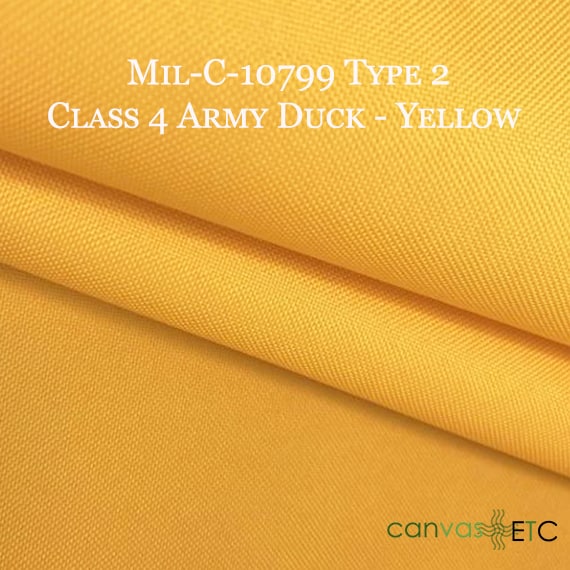MIL-C-10799 TYPE 2 CLASS 4 Army Duck Yellow 30″ Width