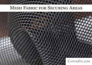 Mesh fabric for securing areas