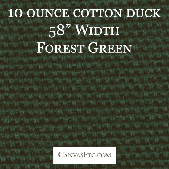 10 ounce cotton duck Forest Green