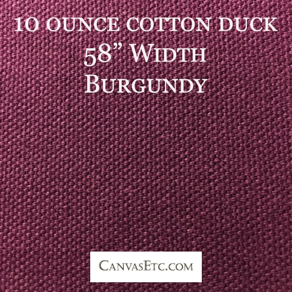 10 ounce cotton duck in Burgundy