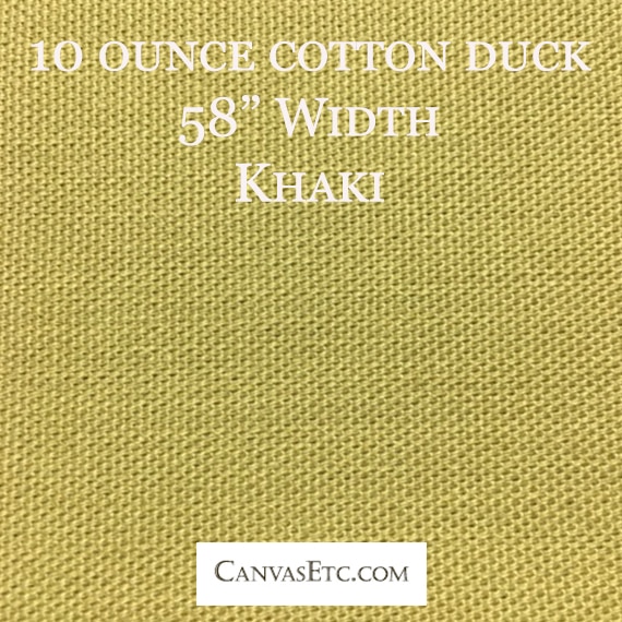 10 ounce cotton duck in Khaki
