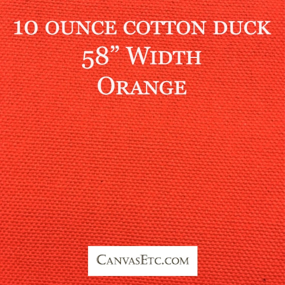 10 ounce cotton duck in Orange