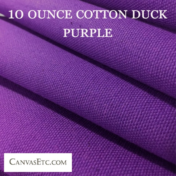 10 ounce purple cotton duck