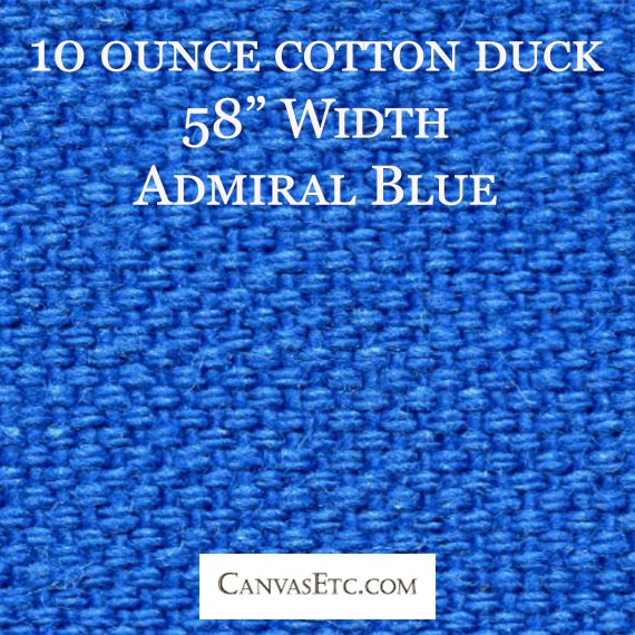 Admiral Blue 10 ounce cotton duck fabric