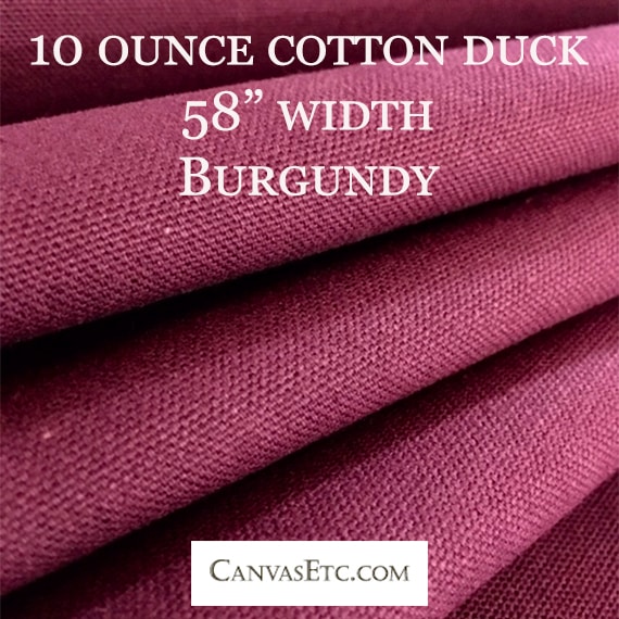Burgundy cotton duck