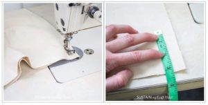 Cutting and sewing your DIY storage ottoman