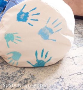 Hand-made DIY storage ottoman