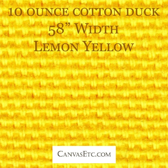 Lemon Yellow 10 ounce cotton duck