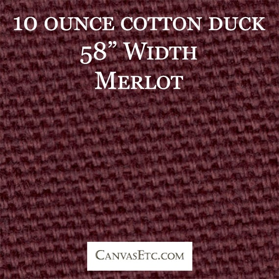 Merlot 10 ounce cotton duck