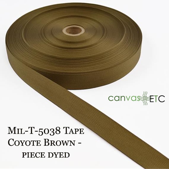 Mil-T-5038 Tape Coyote Brown - Piece Dyed