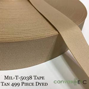 Mil-T-5038 Tape Tan 499 Piece Dyed