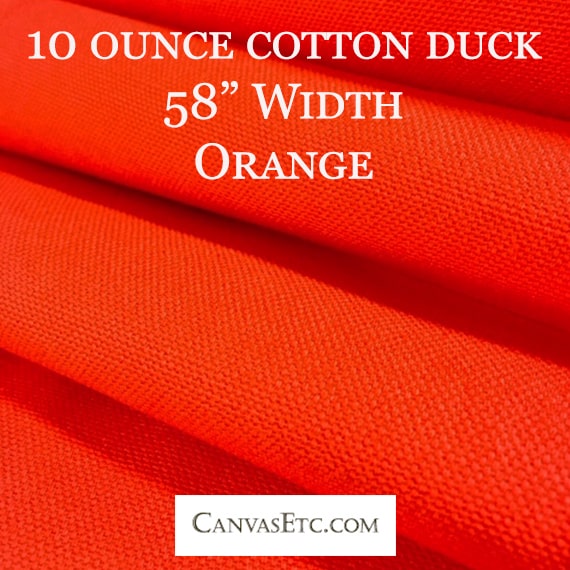 Orange Cotton Duck 10 ounce