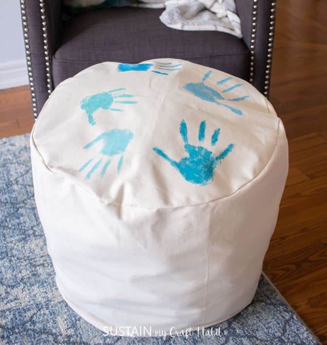 Storage Ottoman made from #12 cotton duck canvas