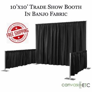 Trade show booth in Banjo Fabric