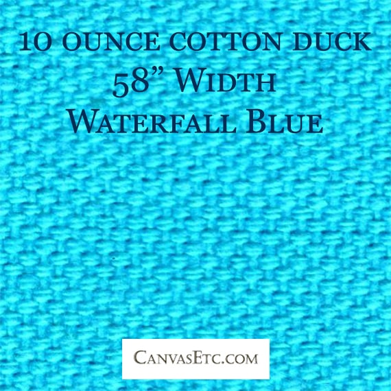 Waterfall Blue 10 ounce cotton duck