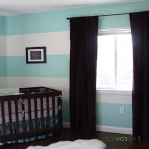 Blackout curtains in a nursery