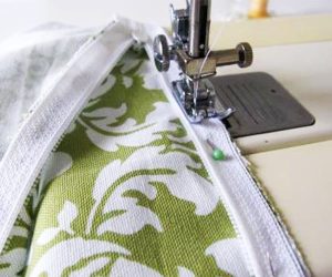 Sewing a zipper into your seat cushions