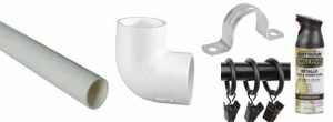 All Parts for Canopy Bed Curtains DIY