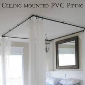 Ceiling mounted pvc piping