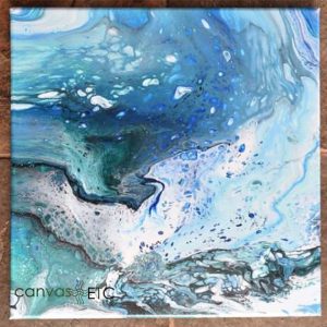 Acylic paint pour on canvas