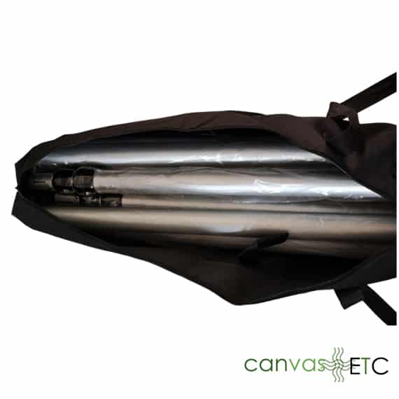Pipe and drape upright carrying case