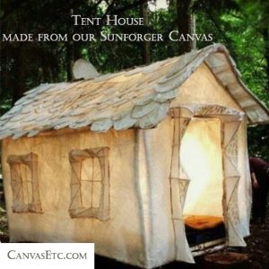 Tent house made from Sunforger canvas