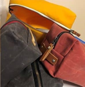 Waxed Canvas dopp kits