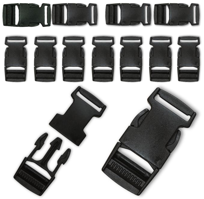 Black Plastic Side Release buckles