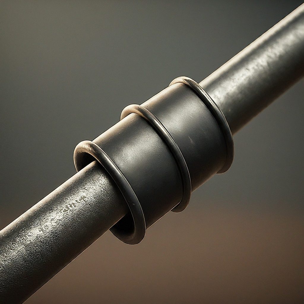 Detail of a used pipe and drape connector