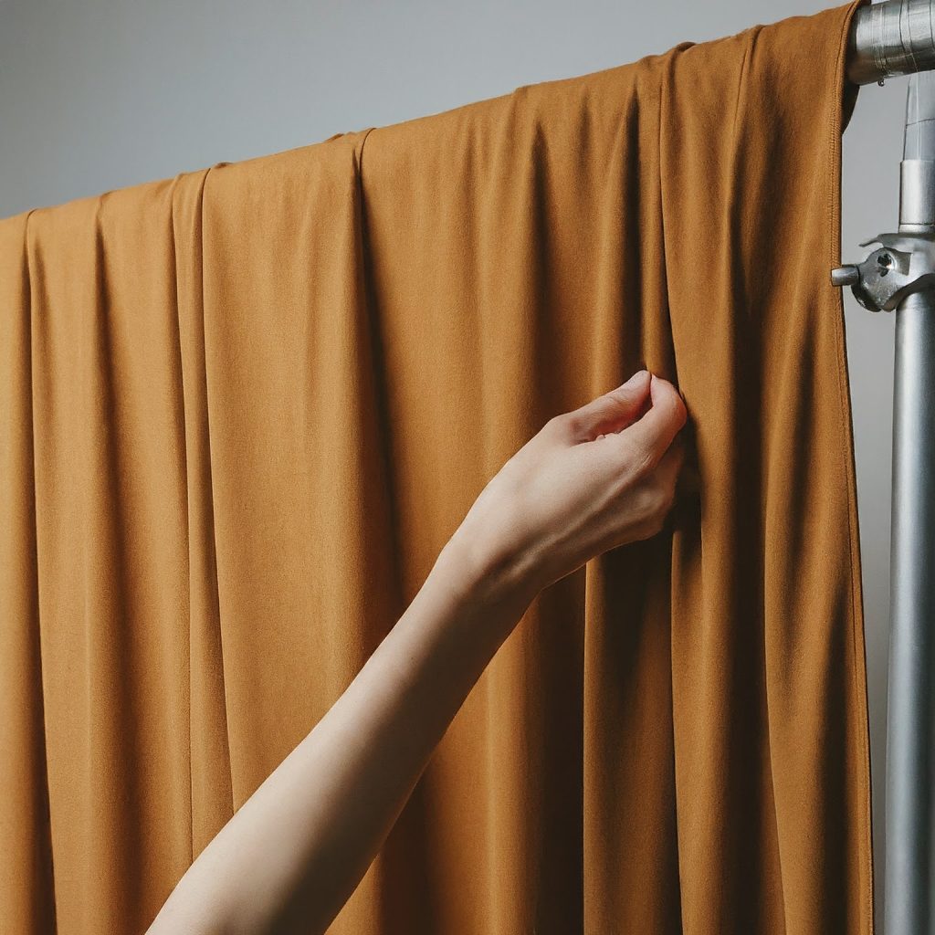 Hanging fabric on a pipe and drape backdrop