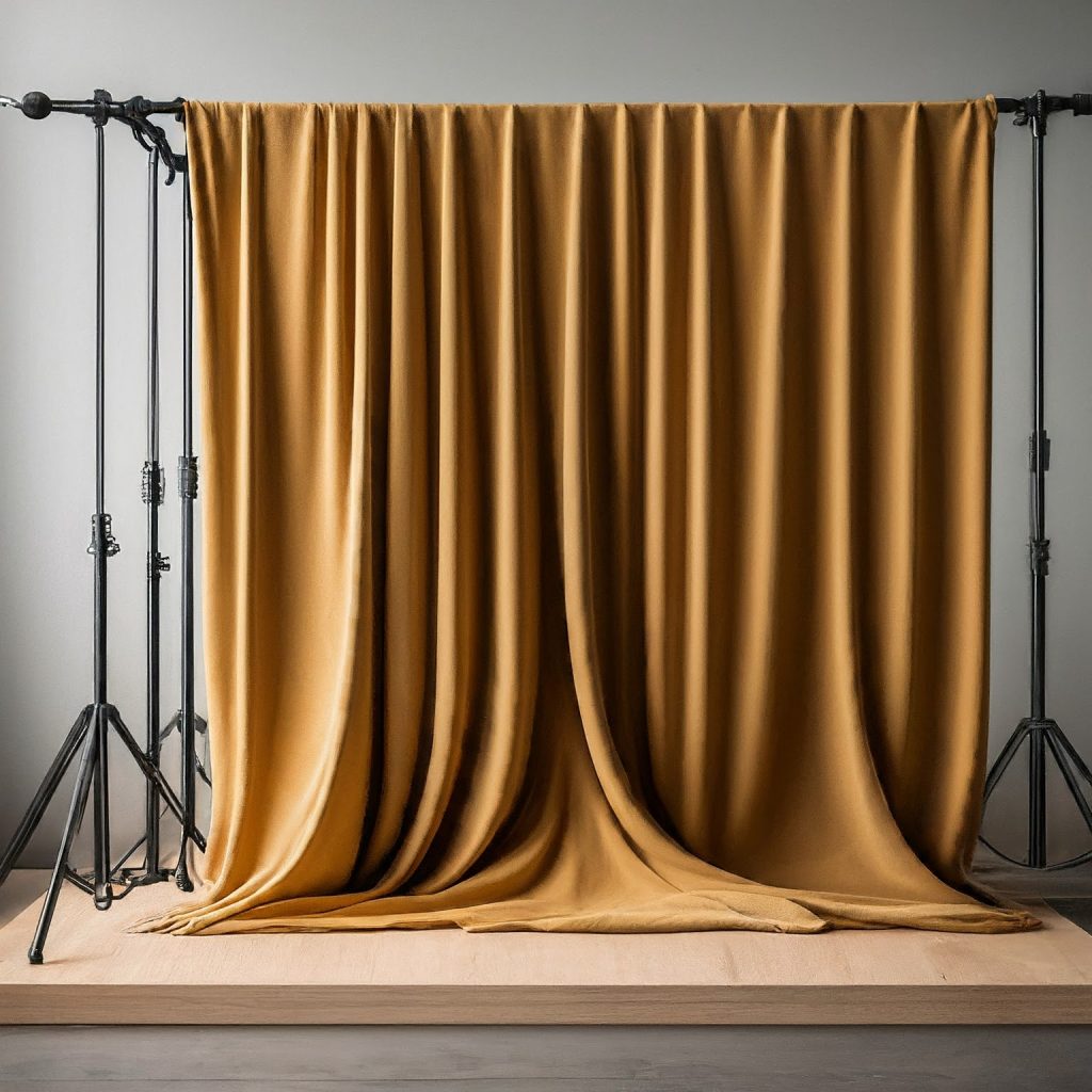 Before and after photos demonstrating how to fix an unstable pipe and drape setup