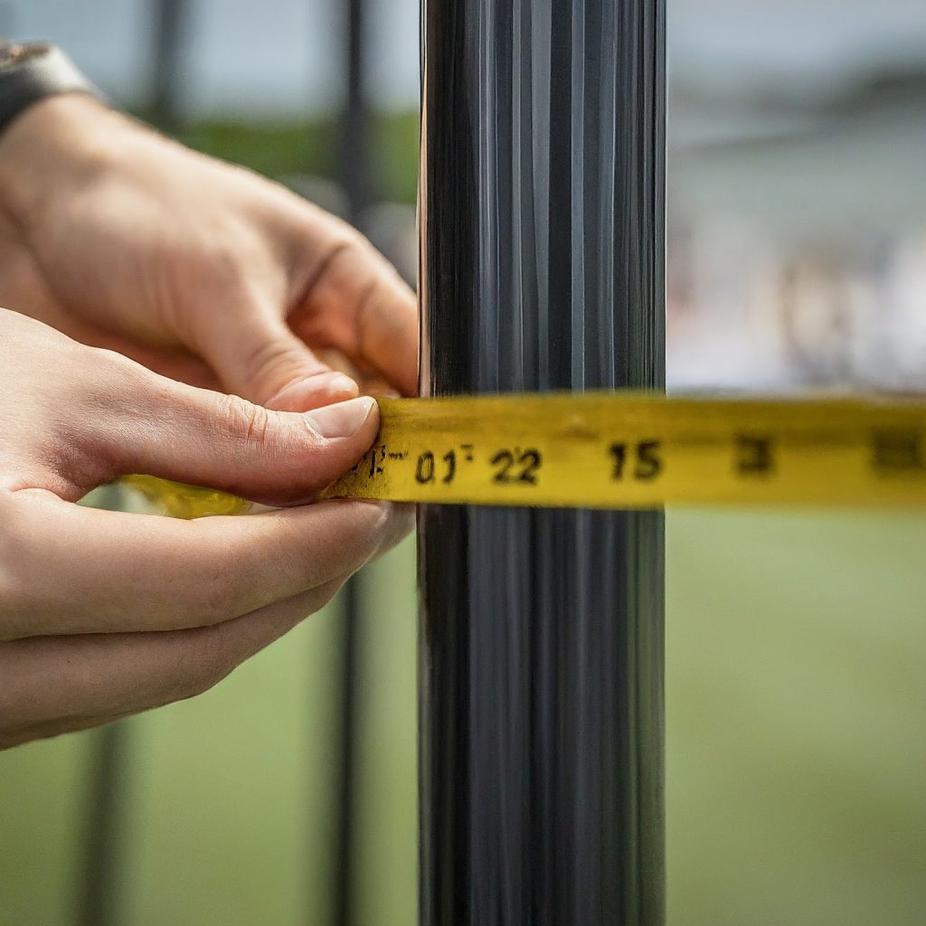 Measuring pipe and drape height with a tape measure