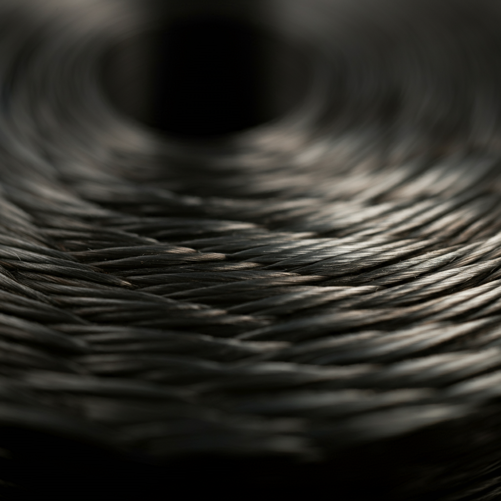 A close-up of tightly woven HTPM fibers