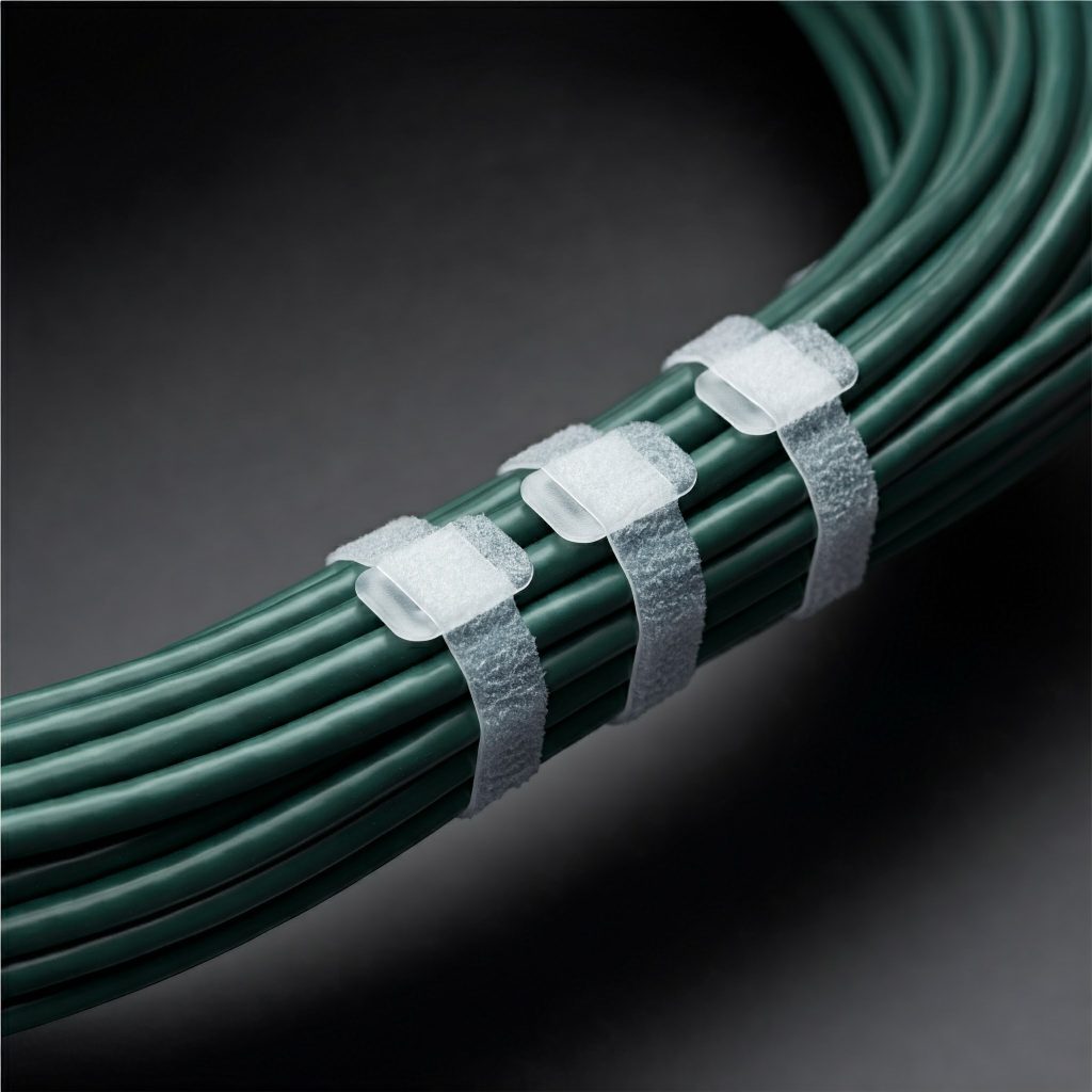 Using silent hook and loop for cable management