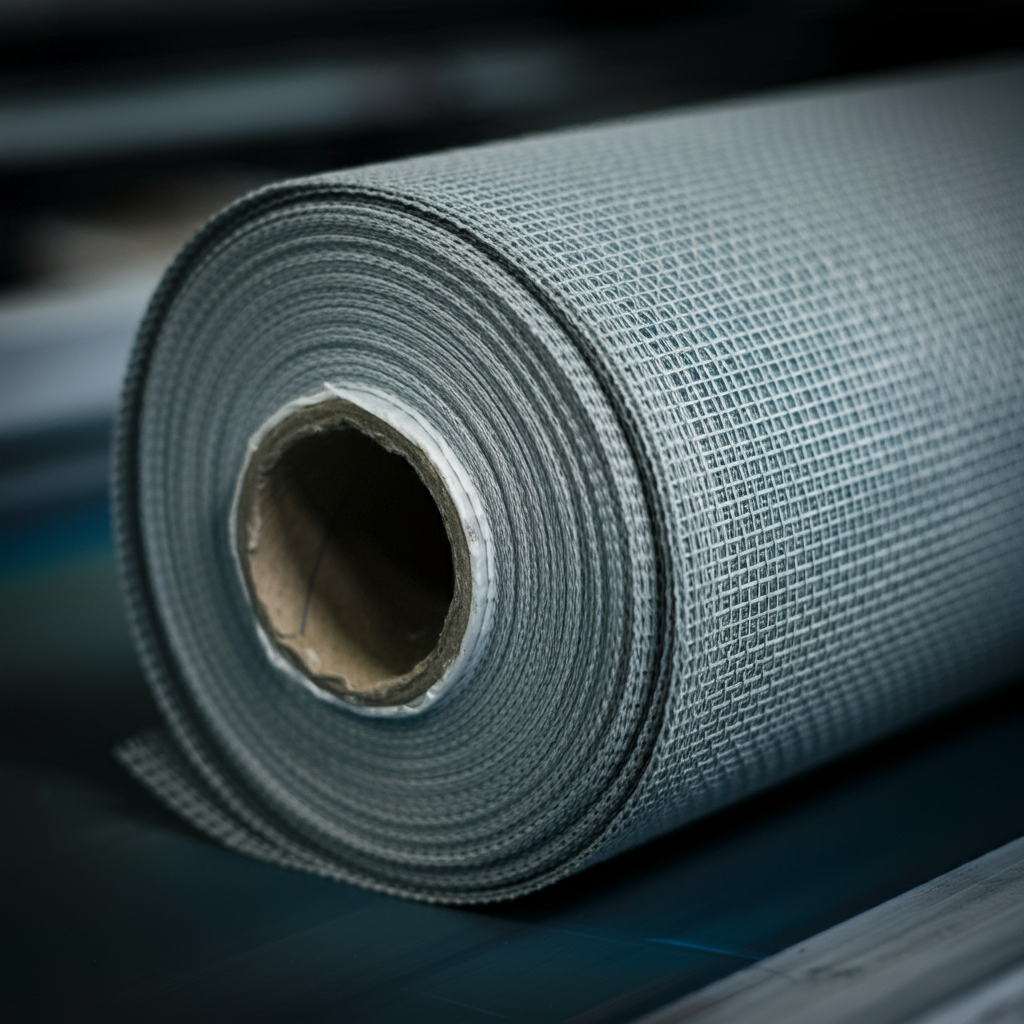 Industrial roll of high tenacity polyester mesh for screen printing applications