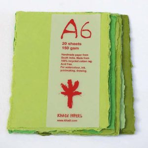 Khadi Pack - A6Grn, 4" x 6" - 150 gsm