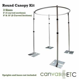 Round Drape Support for Four Post Canopy