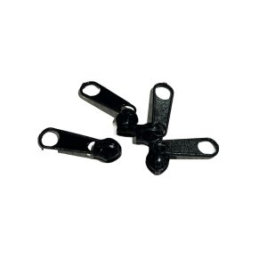 #5 black zipper pull tabs – smooth gliding and durable pull replacements for bags, jackets, and luggage